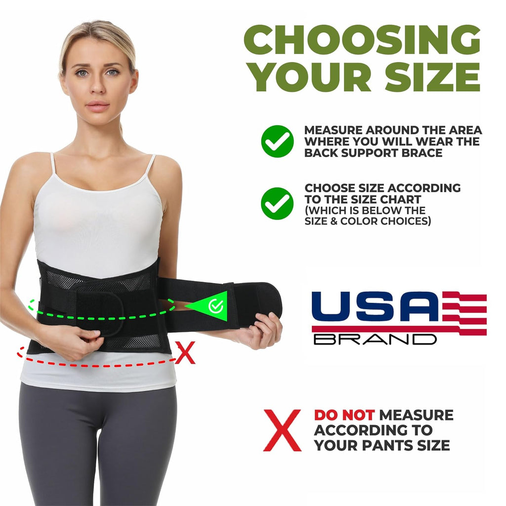 NeoTech Care Lumbar Back Support Belt Lower Back Brace

