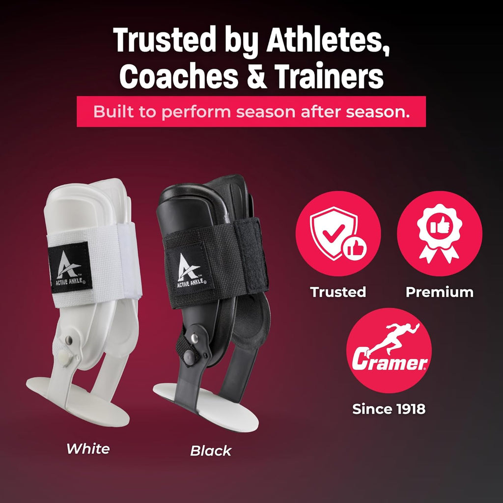 Active Ankle T2 Rigid Ankle Brace with Adjustable Strap, EVA Padding

