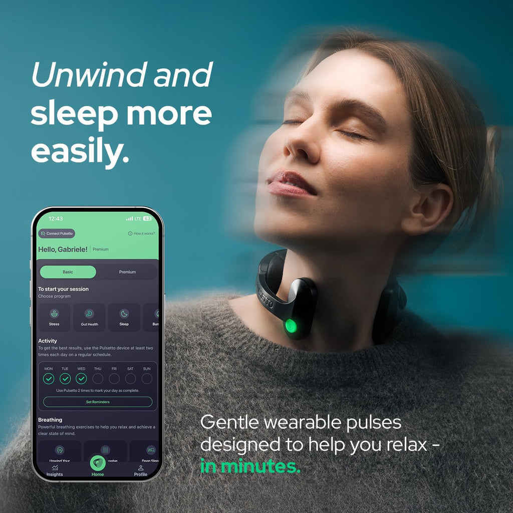 Pulsetto FIT (V2) Wellness Wearable for Relaxation, Sleep & Daily Wellness Support

