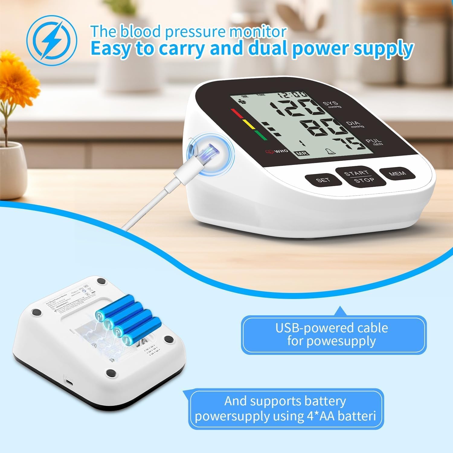 CardioVantage Upper Arm Blood Pressure Monitor for Home Use, Large Cuff, 2-User

