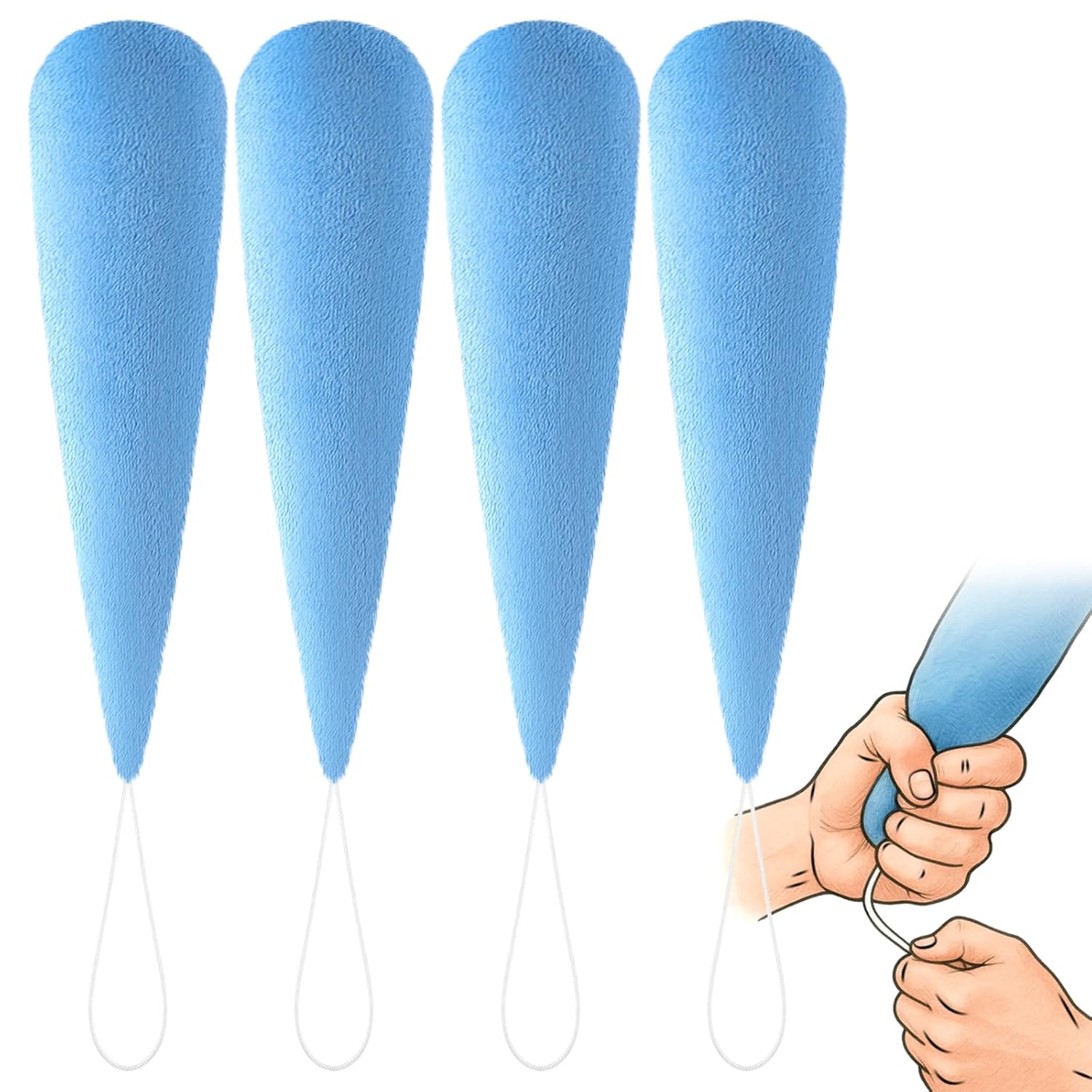 Soulchen Palm Protector Carrot Shape for Hand Contracture Support with Wands

