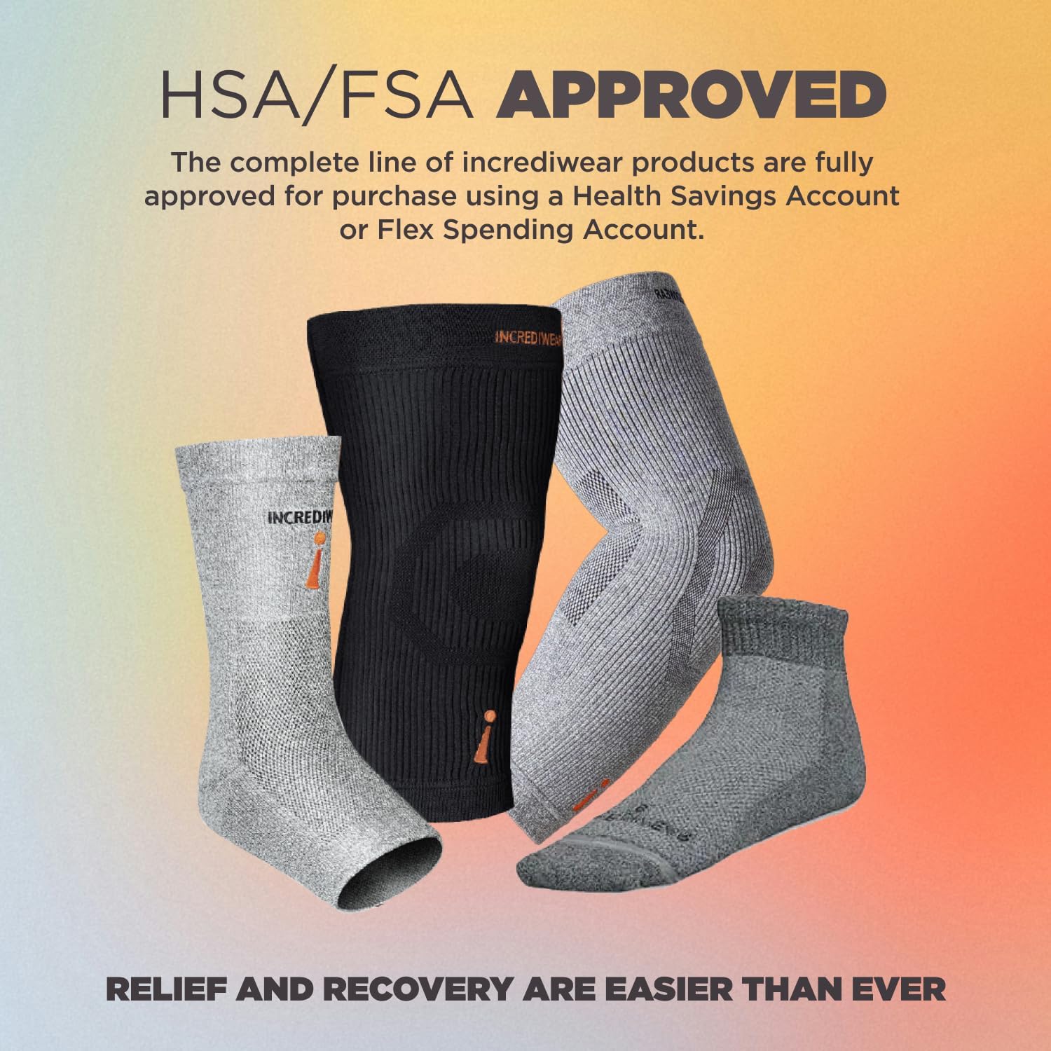 Incrediwear Wrist Sleeve Wrist Brace for Inflammation, Swelling & Joint Pain Relief

