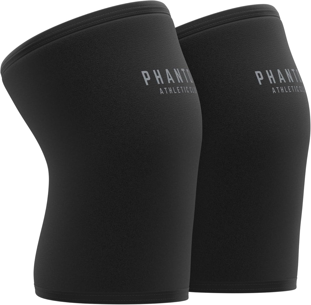 Phantom Athletic Club 7mm Compression Knee Sleeves Neoprene Knee Braces 2 Pack

