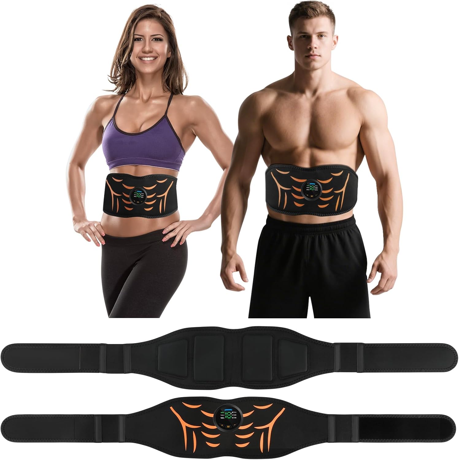 JUMPER EMS Abs Muscle Stimulator Belt, Electronic Muscle Toner Workout Fitness

