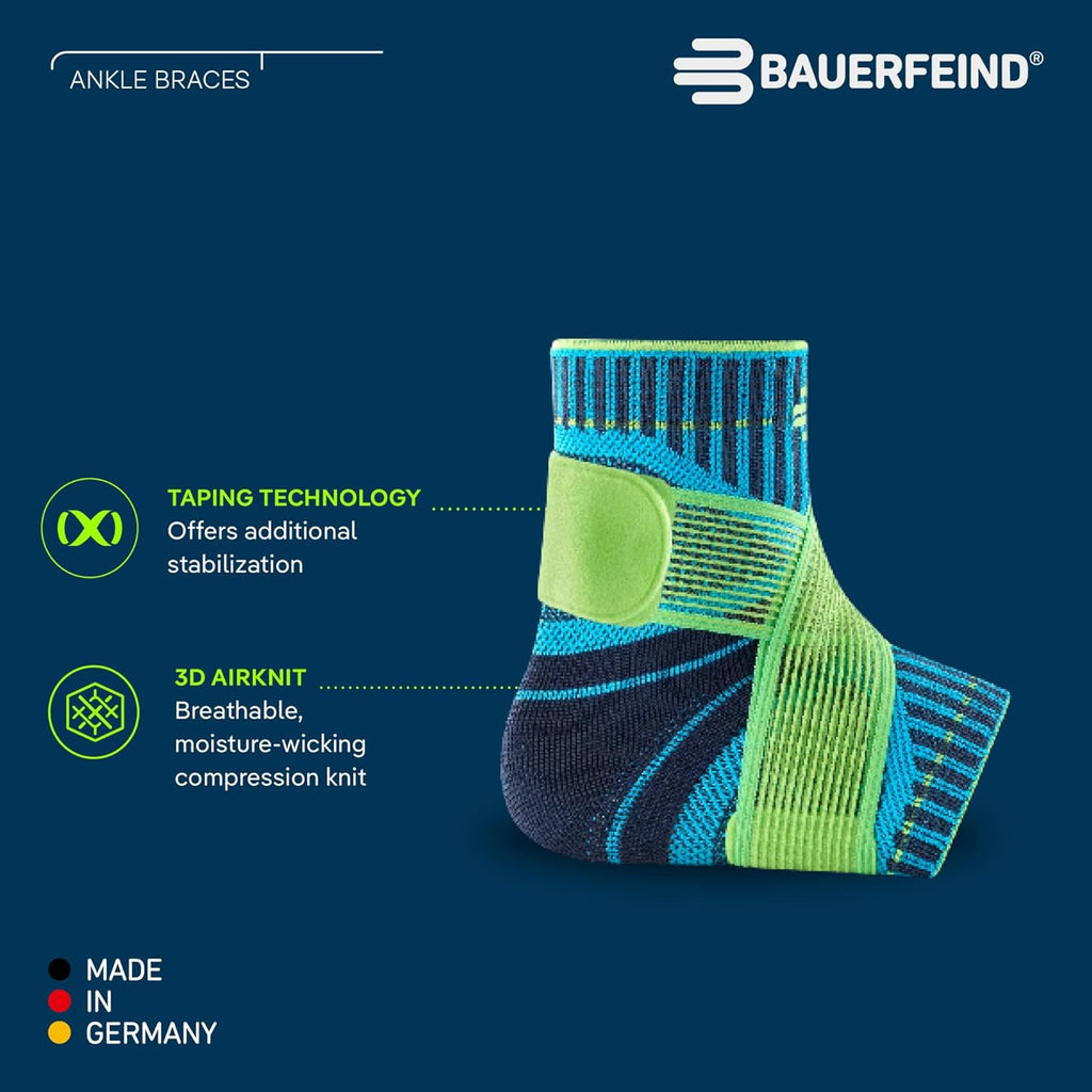 Bauerfeind Sports Ankle Support Brace with Figure-8 Taping Strap for Stabilization

