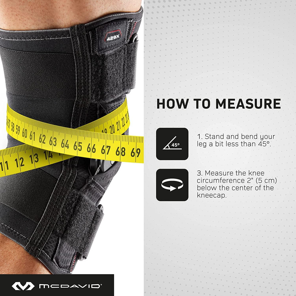 McDavid Hinged Knee Brace with Side Stabilizers, Compression Sleeve and Straps


