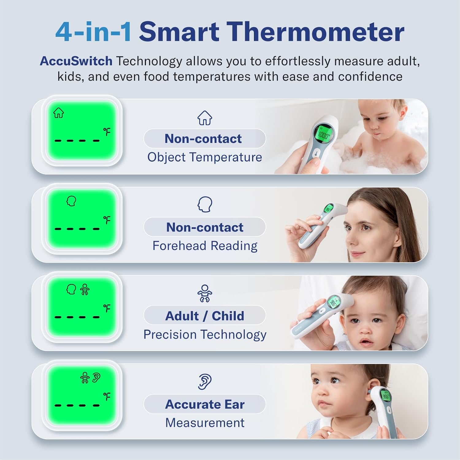 Alcedo Digital Infrared Forehead & Ear Thermometer for Adults, Kids, and Baby

