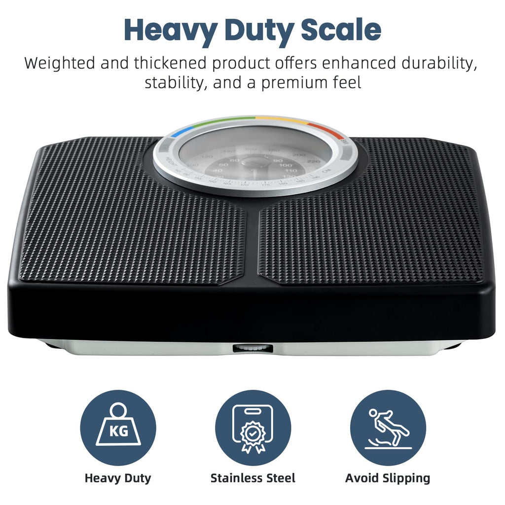 TIPRE Analog Bathroom Scale Mechanical Weight Scale Dial 150kg/330lb

