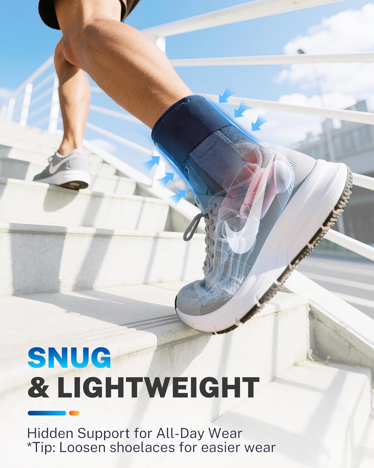 Ankle Brace with Quick Lace Up, Figure 8 Compression Support for Achilles

