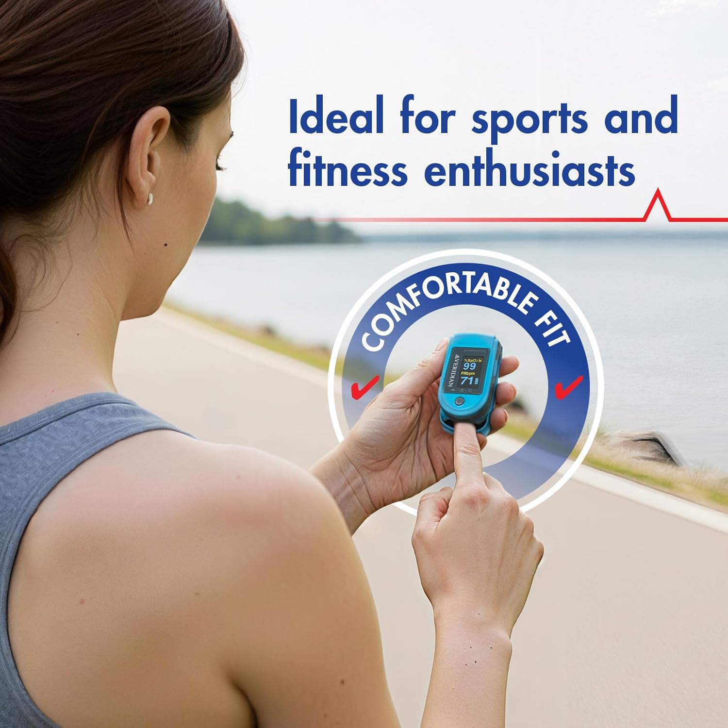 SmartHeart Fingertip Pulse Oximeter for Blood Oxygen Saturation Monitoring

