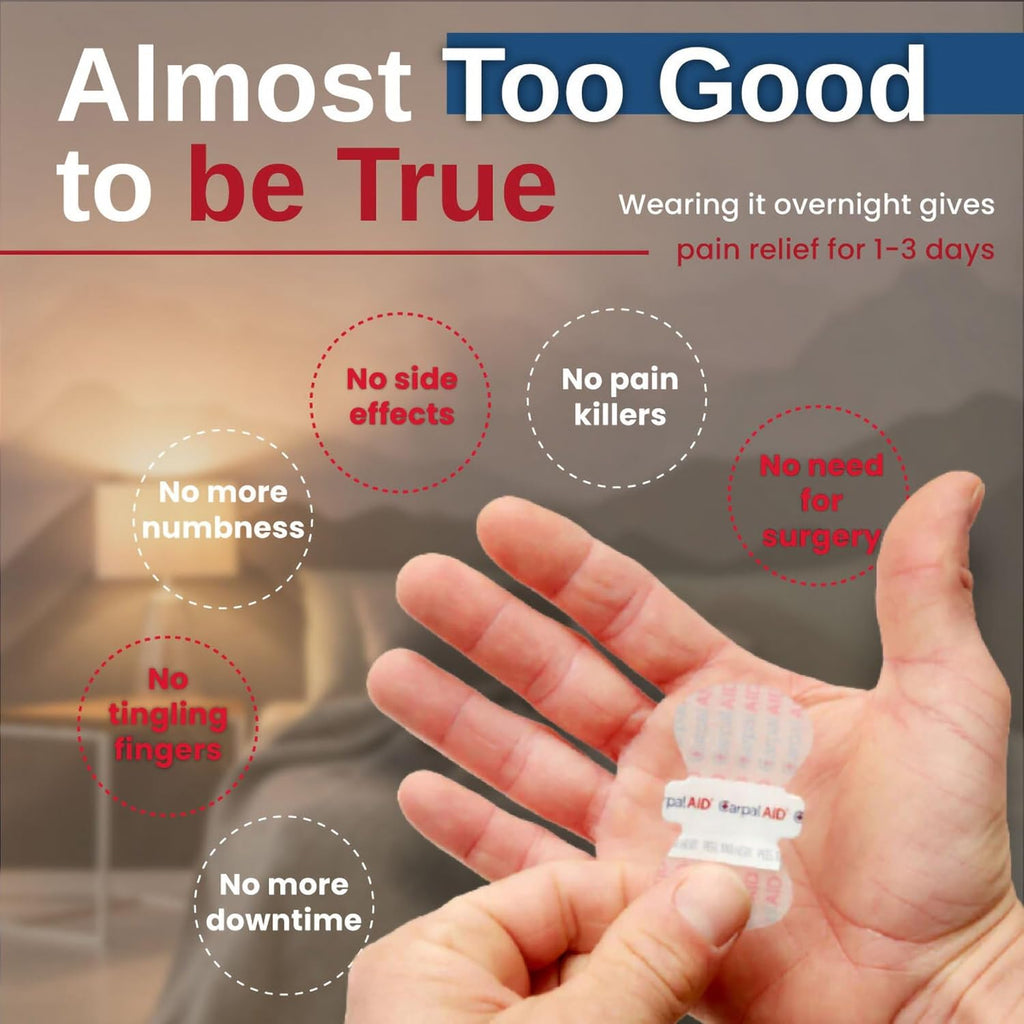 Carpal Aid Clear Adhesive Hand Carpal Tunnel Support Patch


