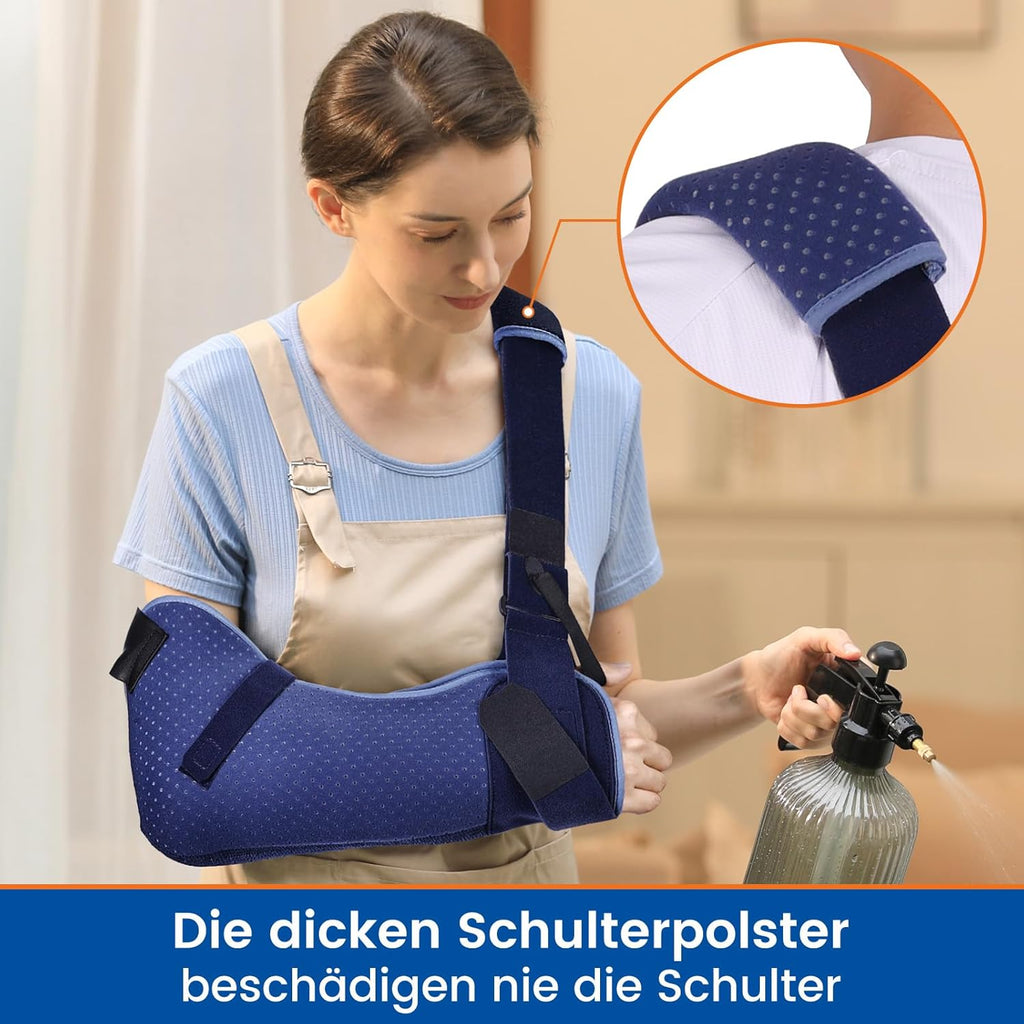 Willcom Arm Sling Shoulder Immobilizer with Waist Strap for Rotator Cuff Surgery

