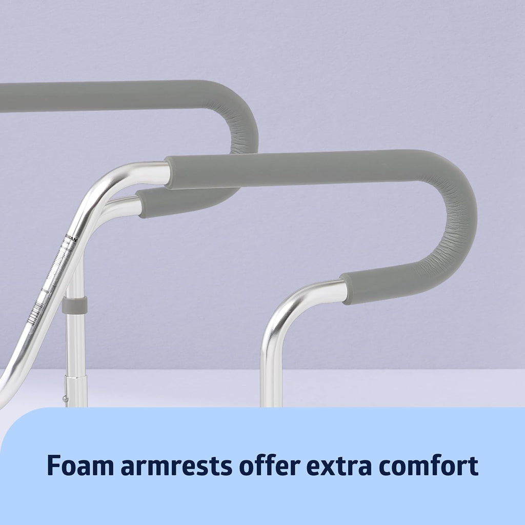 Medline Guardian Adjustable Toilet Safety Rail, Aluminum Grab Bar

