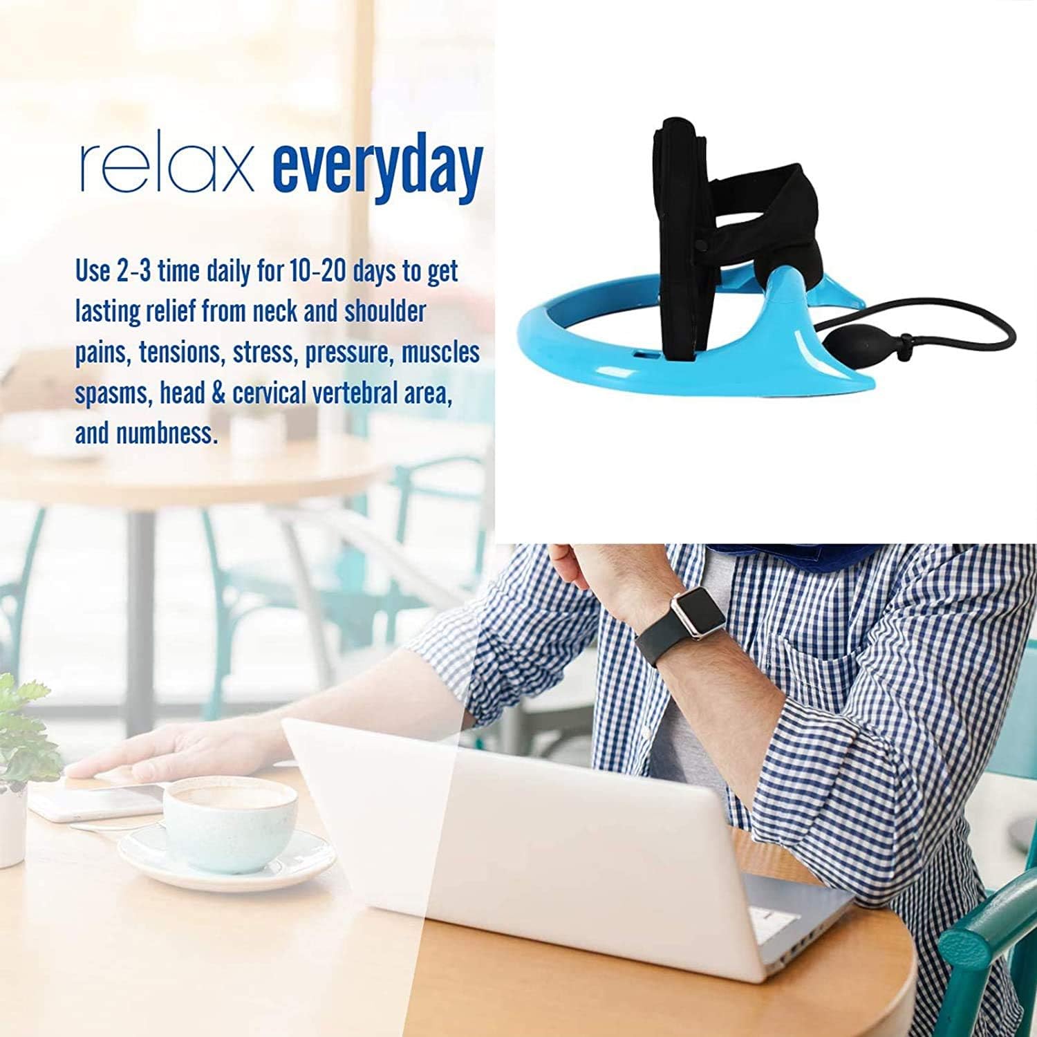ECOGUN Neck Posture Corrector Cervical Spine Traction Pump

