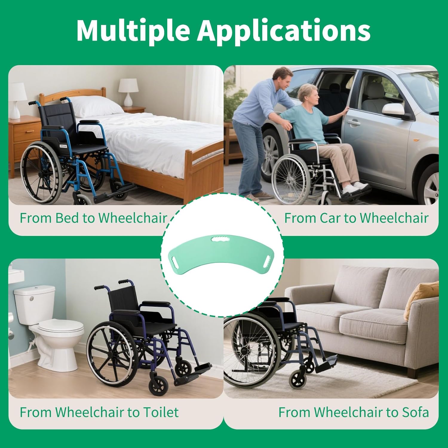 Transfer Board with Slide Sheet for Wheelchair Transfers, Slide Assist, FSA Eligible

