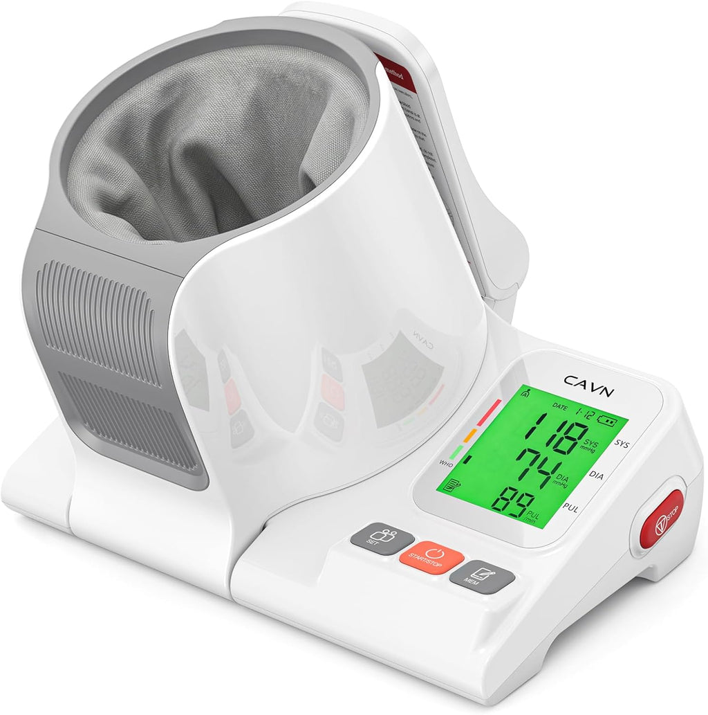 CAVN One-Touch Upper Arm Blood Pressure Monitor, No-Wrap Auto-Fit, Type-C

