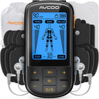 AVCOO 3-in-1 TENS EMS Relax Muscle Stimulator Unit with Rechargeable Pads

