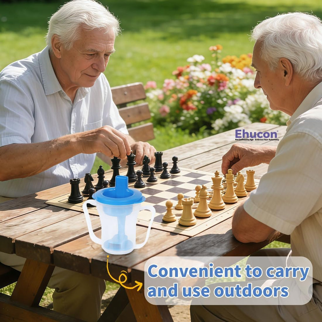 EZSLINGGLIDE Dysphagia Regulating Drinking Cup, Spill-Proof Adaptive Cup for Adults

