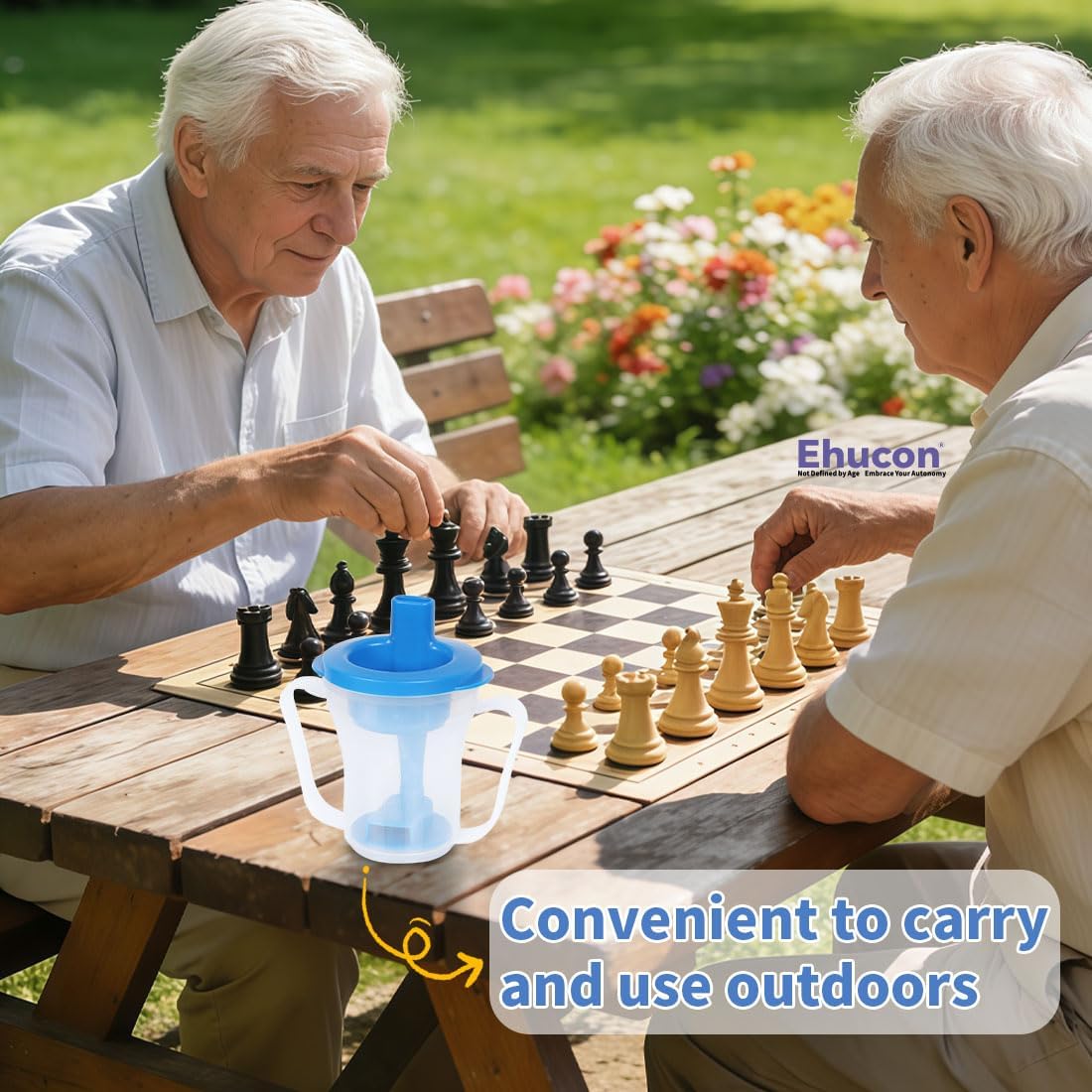EZSLINGGLIDE Dysphagia Regulating Drinking Cup, Spill-Proof Adaptive Cup for Adults

