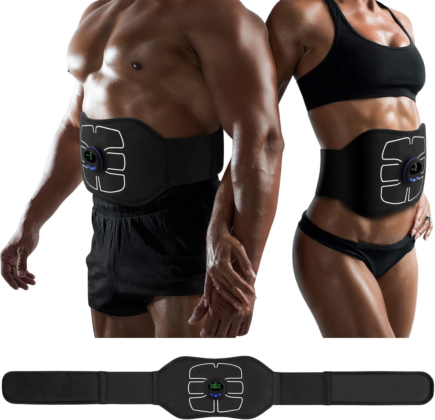 MarCoolTrip ABS Stimulator Abdominal Toning Belt Portable Ab Machine Workout


