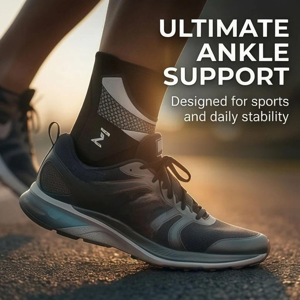 Ankle Compression Brace Sleeve Lace-Up Adjustable Sports Orthopedic Support

