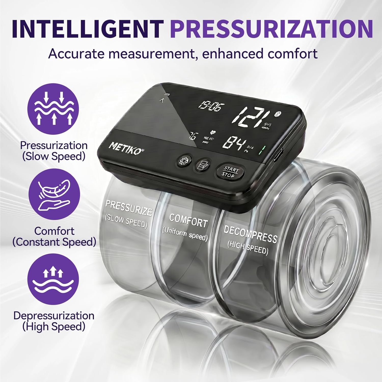 Upper Arm Bluetooth Blood Pressure Monitor, App-Enabled Digital BP Machine

