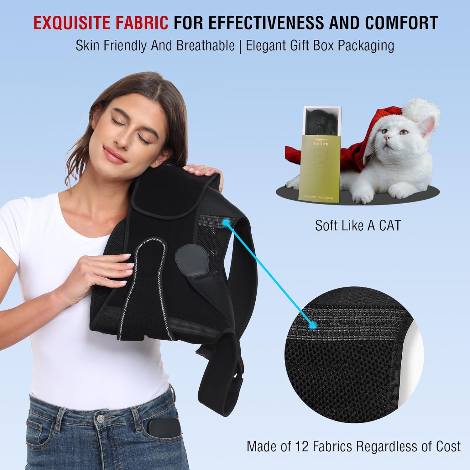 Enthra Back Brace Posture Corrector with Spine Alignment System for Scoliosis

