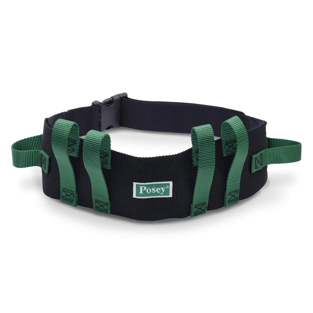 Posey 6537Q Transfer Belt with Handles, Soft Nylon Gait and Walking Belt

