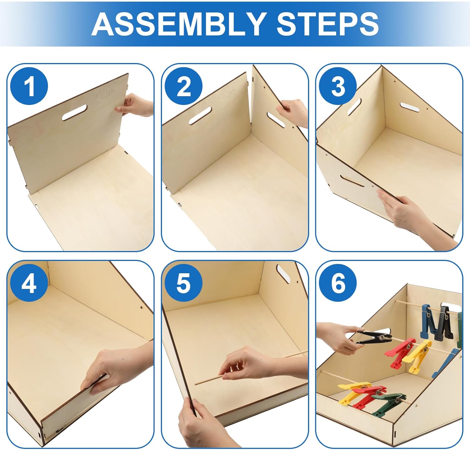 Poen 25-Piece Graded Pinch Finger Exerciser Set with Wooden Storage Stand

