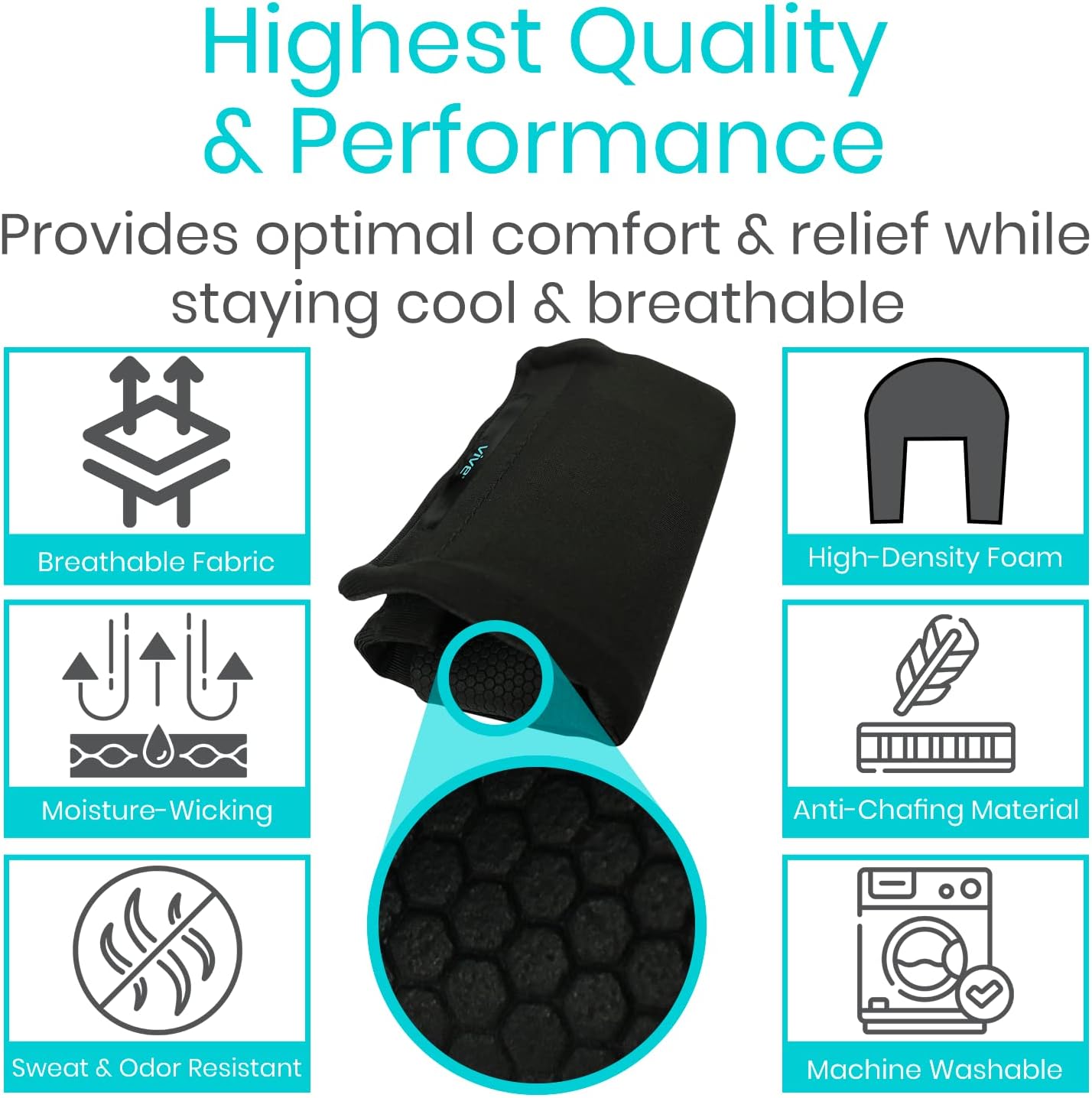 Vive Crutch Pads, Hand Grips, and Pouch Accessory Kit for Adults


