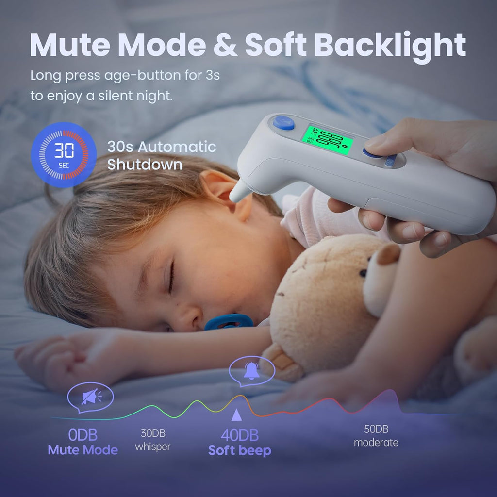 Viproud Digital Ear Thermometer for Kids and Adults, Fast Reading, 30 Memory

