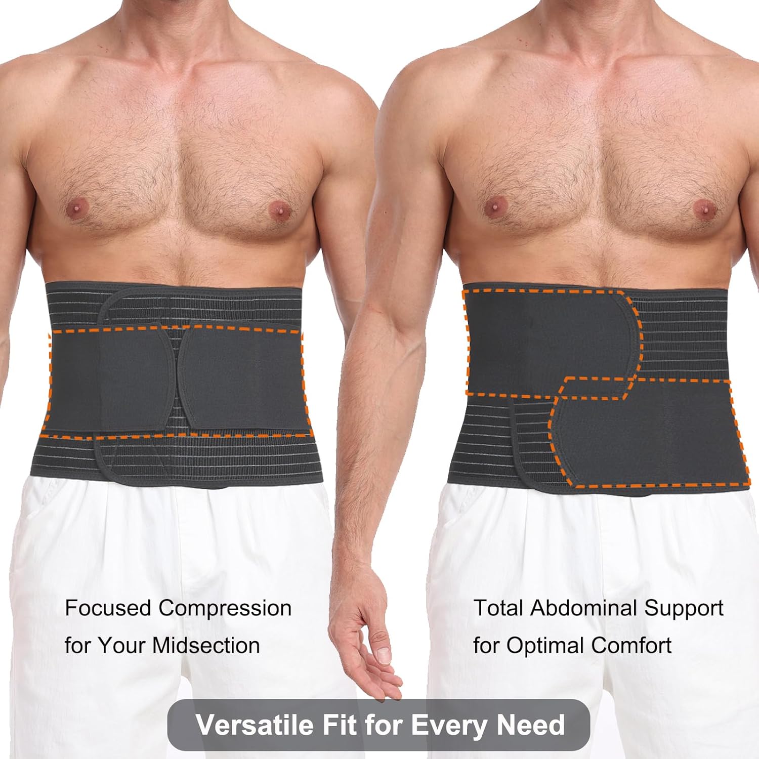 Abdominal Binder for Men and Women Post Surgery Postpartum Hernia Support Belt

