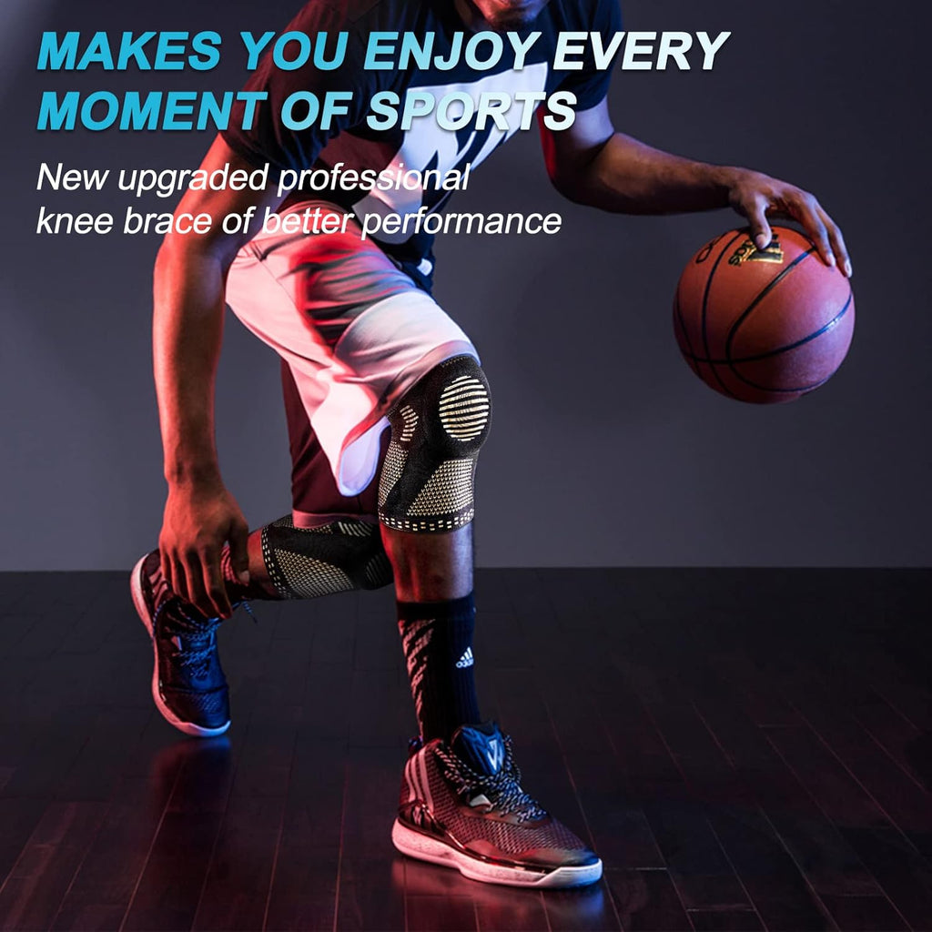 NEENCA Compression Knee Sleeves with Patella Gel Pad and Side Stabilizers

