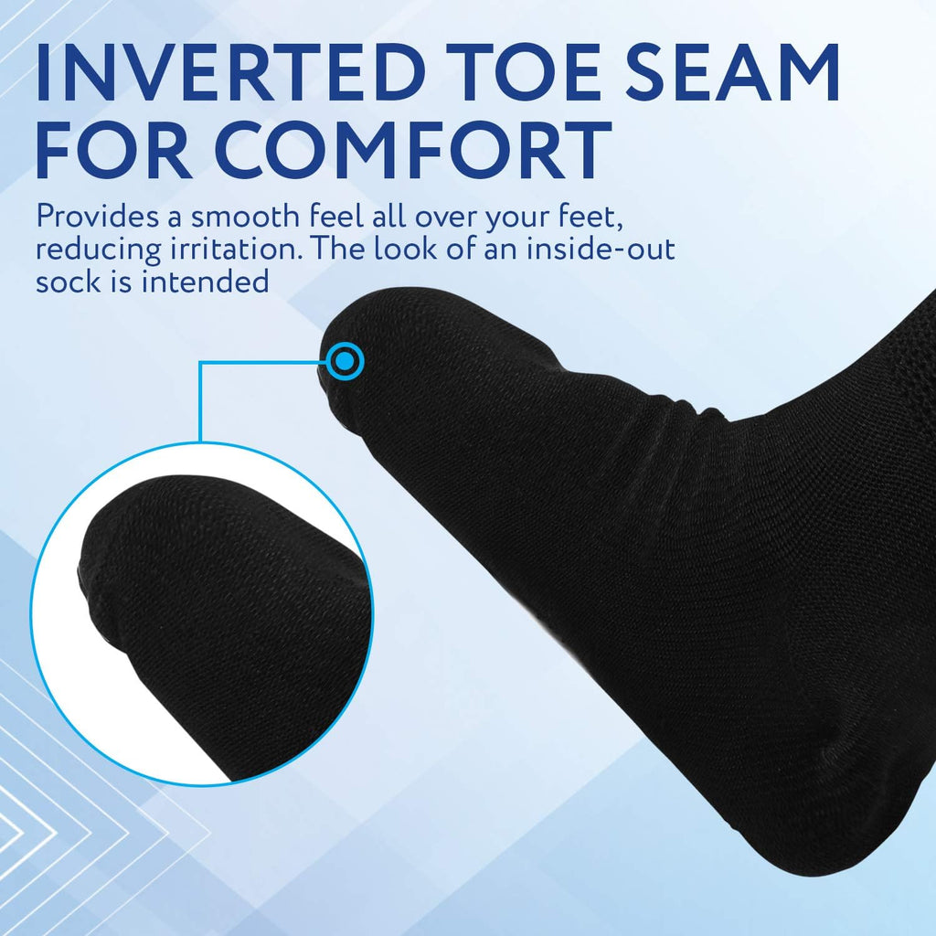 IMPRESA Extra Wide Ankle Socks for Men and Women, Stretch Cotton Blend

