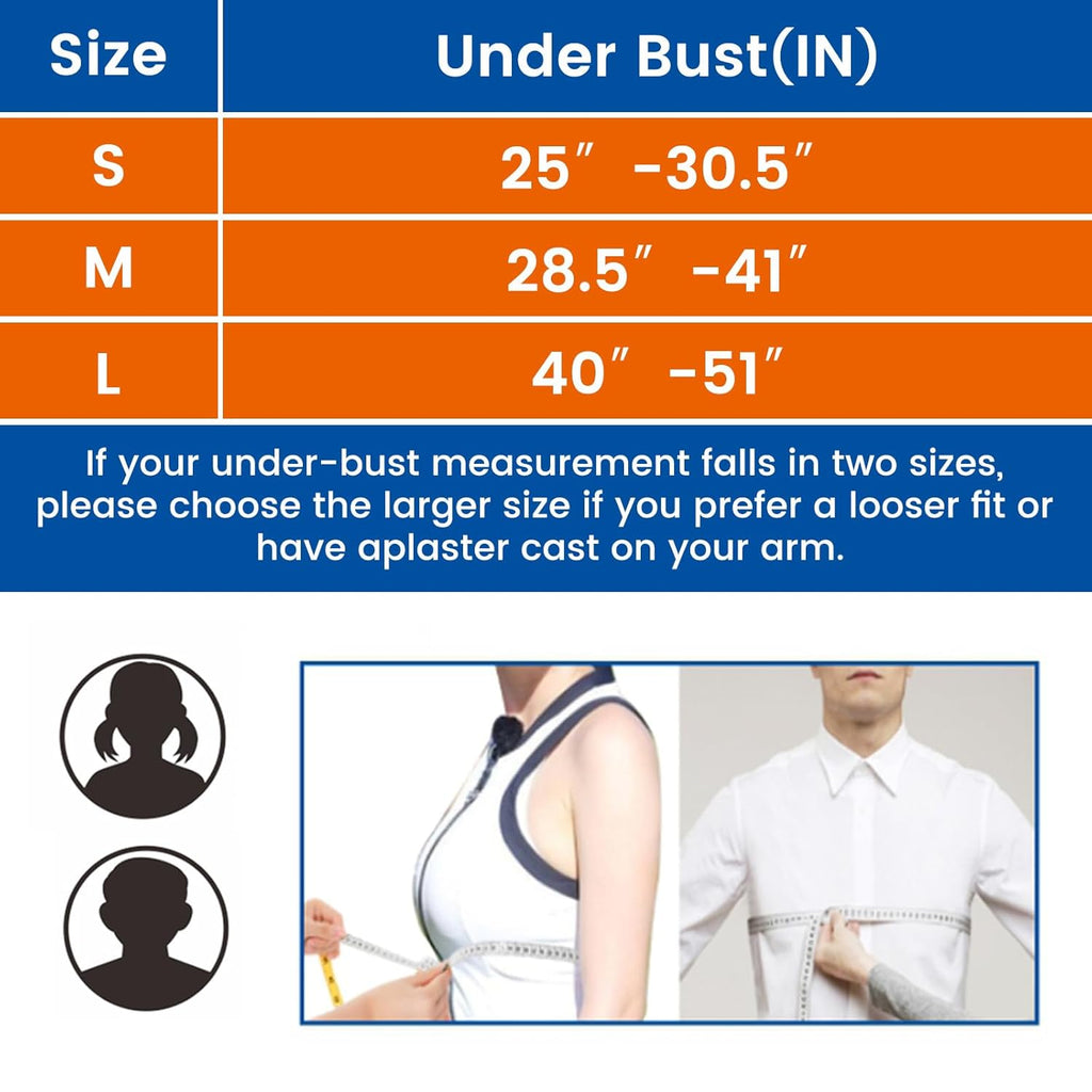 Willcom Arm Sling Shoulder Immobilizer with Waist Strap for Rotator Cuff Surgery

