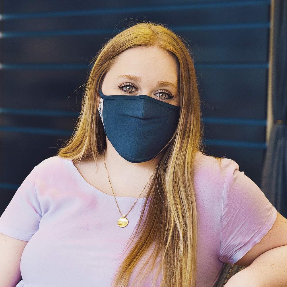 Safe+Mate by Case-Mate Cloth Face Mask, Washable Reusable, Adult Cotton Blend with Filter

