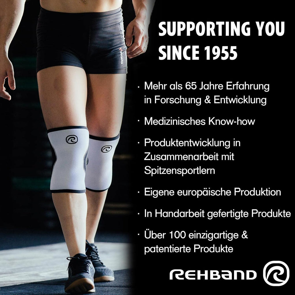 Rehband Elbow Compression Sleeve 5mm Neoprene Elbow Support for Weightlifting

