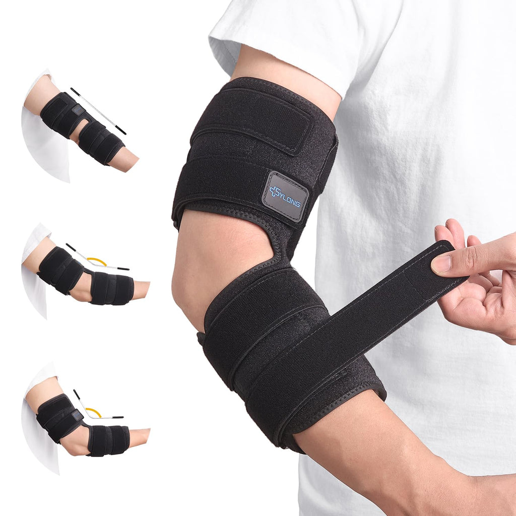 Cubital Tunnel Syndrome Elbow Brace Splint for Ulnar Nerve, 3 Support Angles


