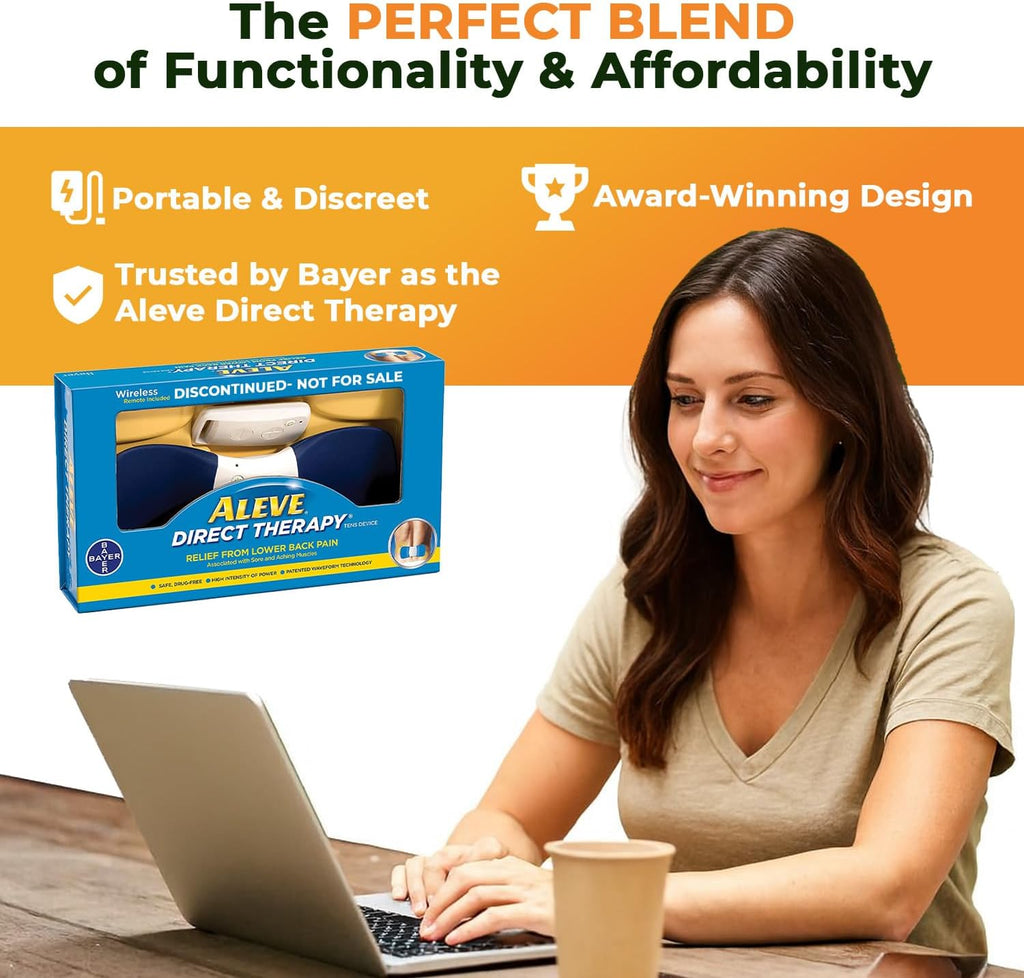 WiTouch Pro Wireless TENS Unit for Back Pain Relief, Wearable Muscle Stimulator

