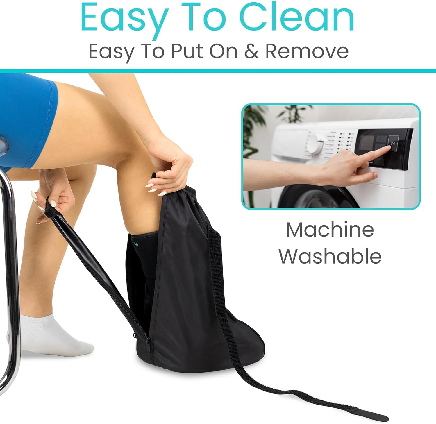 Vive Walker Boot Cover Waterproof for Brace, Cast, Rain and Snow, Non-Slip

