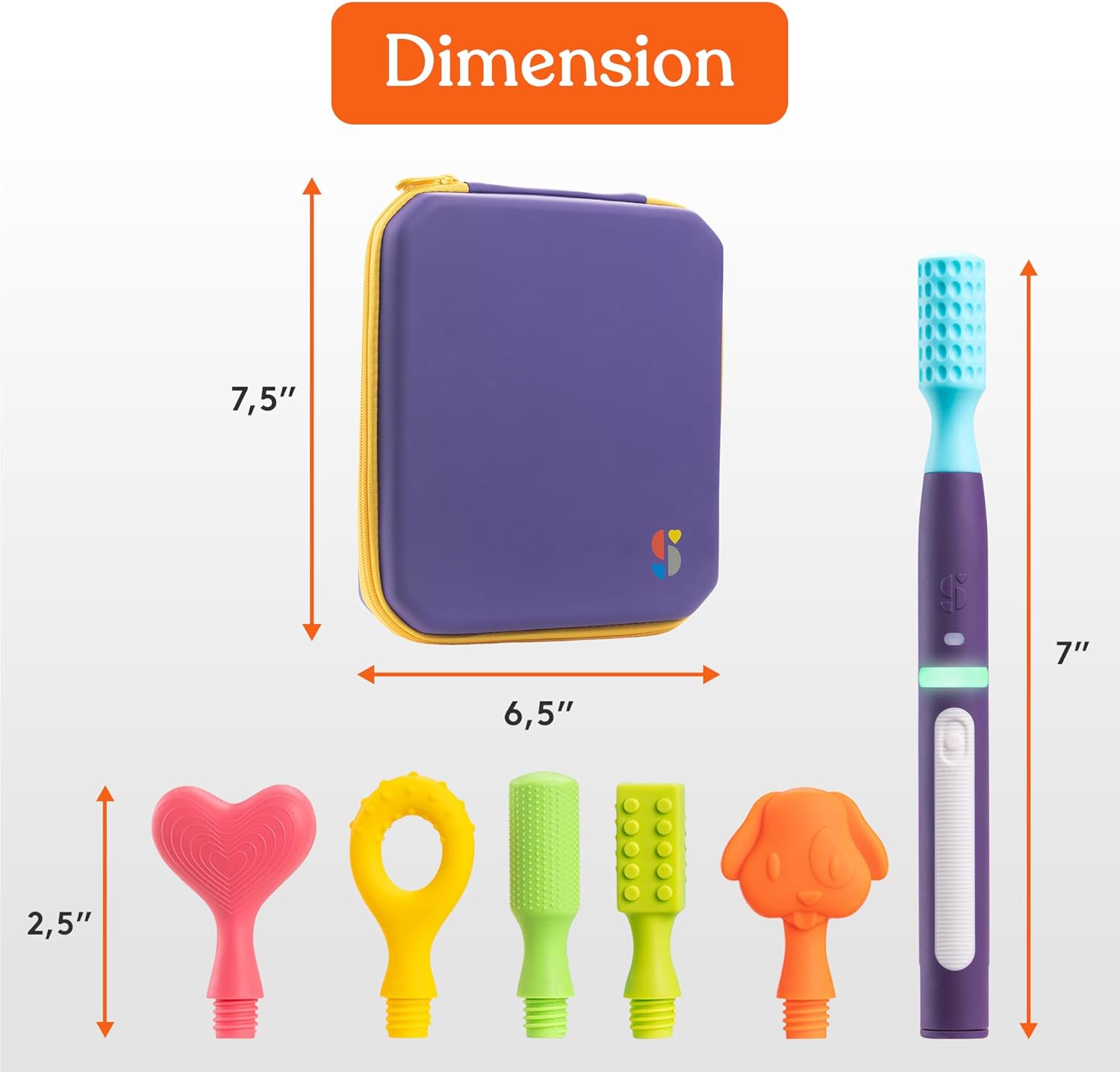 Special Supplies Buzz Buddy Oral Motor Stimulation Kit with Interchangeable Soft Heads

