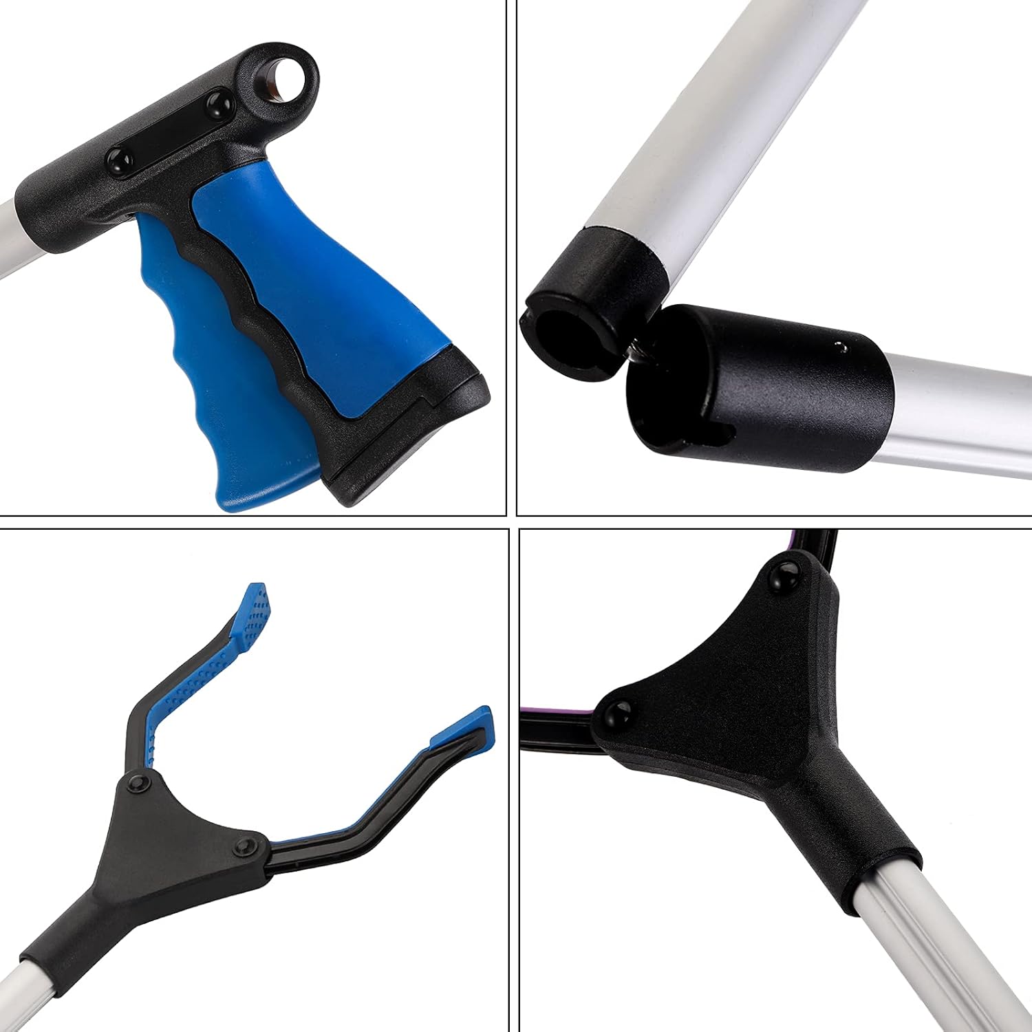 TOPZEA Foldable Reacher Grabber Tool for Elderly Mobility Assist, 360° Jaw

