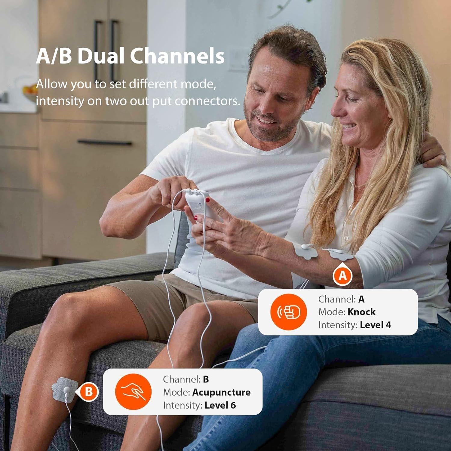 iHealth Dual-Channel TENS Unit Muscle Stimulator with 24 Modes and 15 Intensities

