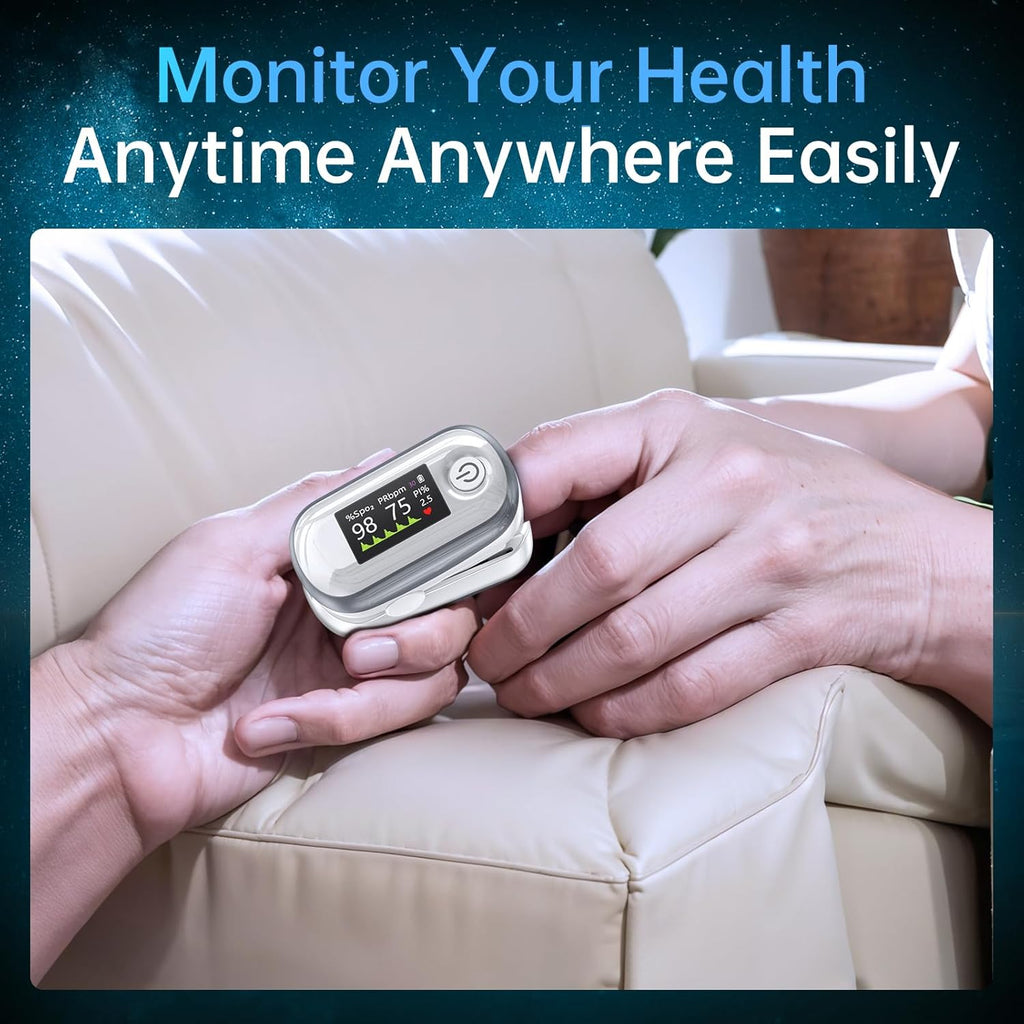 Alecaremed Pulse Oximeter Fingertip Blood Oxygen Monitor with OLED Display

