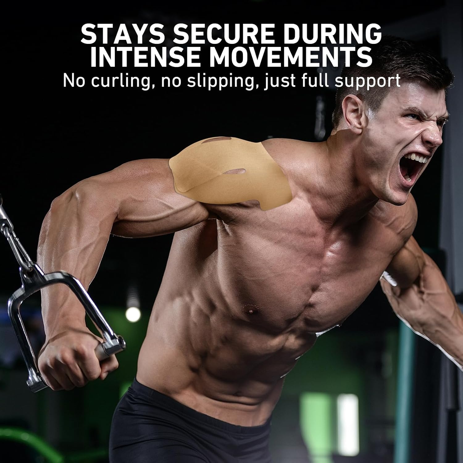 KTQUICK Kinesiology Tape for Shoulder, Precut Cotton Athletic Support Tape

