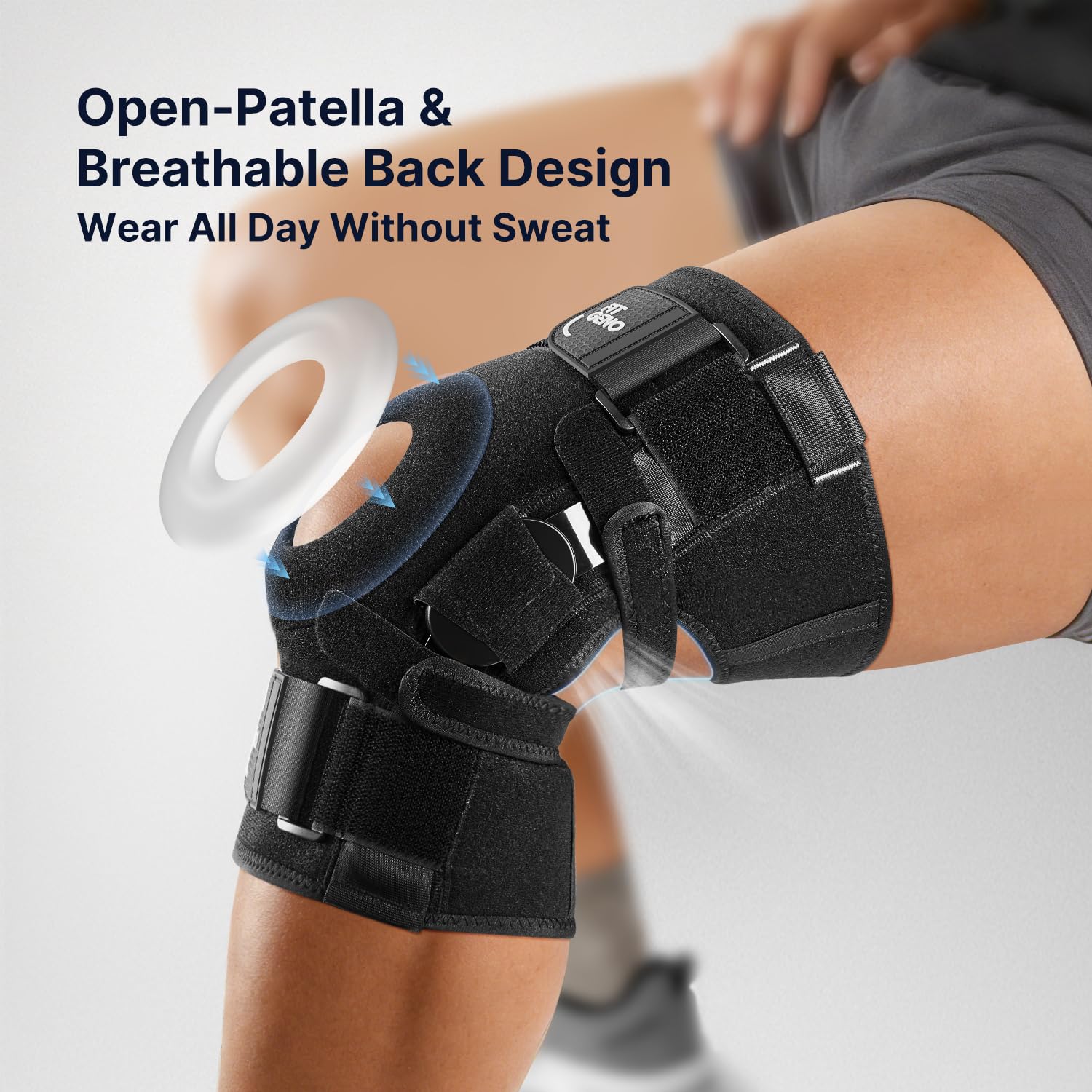 Fit Geno ReActive+ Hinged Knee Brace with Side Stabilizers and Removable Metal Hinges

