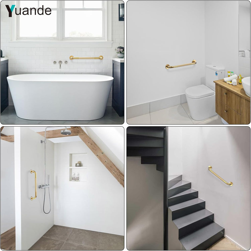 YuanDe Bathroom Shower Grab Bar, Stainless Steel 1 in Knurled Anti-Slip Safety Rail

