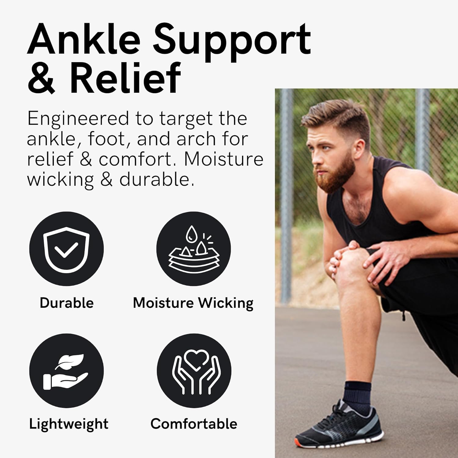 Zensah Ankle Support Compression Ankle Brace and Sleeve for Running Soccer Sports

