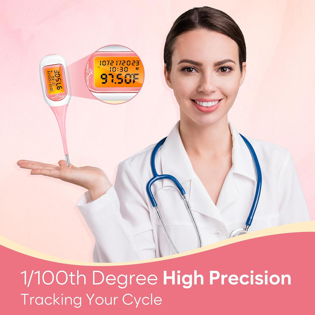 Easy@Home Smart Basal Thermometer Digital BBT Auto Sync with App and Backlit Screen

