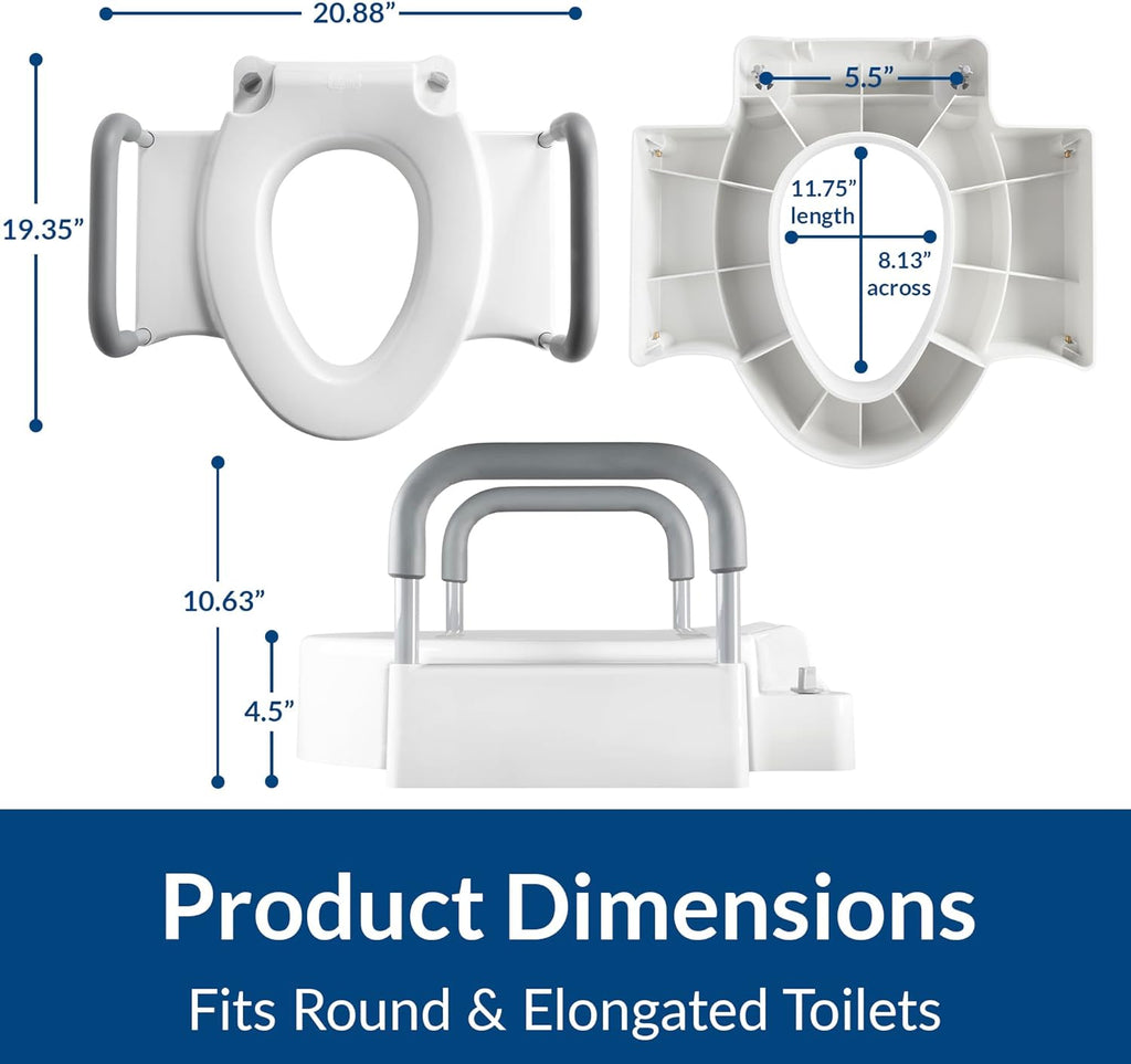 Bemis Rise 4.5 in Toilet Riser for Round and Elongated Toilets

